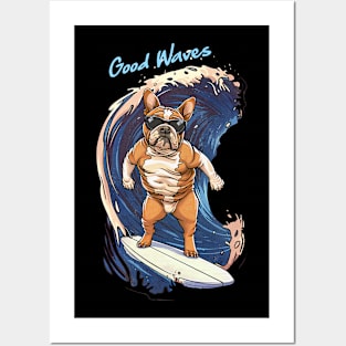 Dog Surfing 7704 Posters and Art